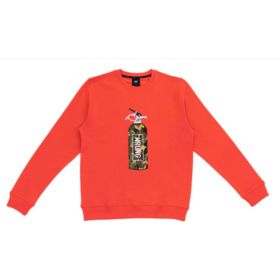 ON FIRE CREWNECK POPPY RED 